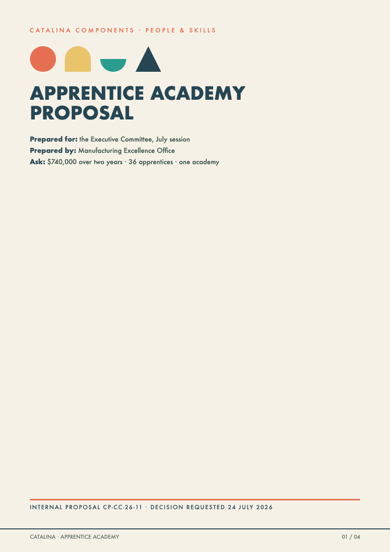 Mid century modern company proposal